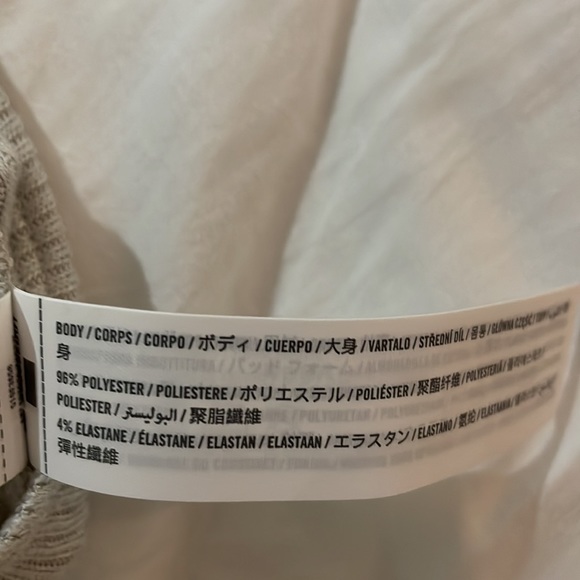 GILLY HICKS HEATHER GRAY RIBBED BUSTIER BRA TOP IN SIZE LARGE - Picture 6 of 6